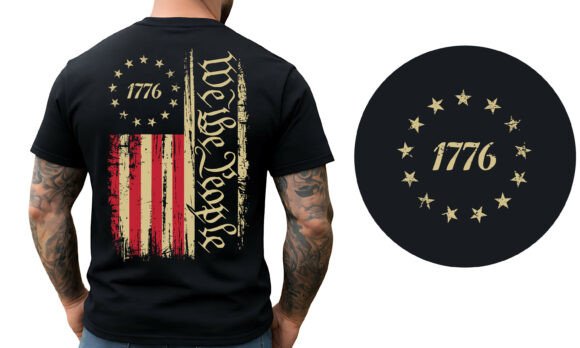 1776 Flag Graphics for T-Shirt Designs & Blogs
