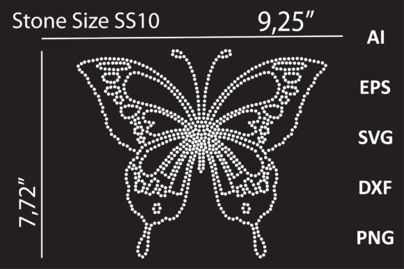 Butterflies Rhinestone Template: Graphics for T-Shirt Designs
