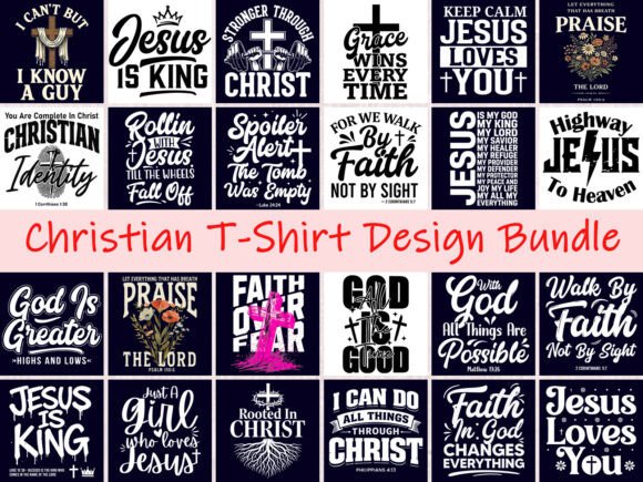 Christian T-Shirt Design Bundle: Graphics for Sellers