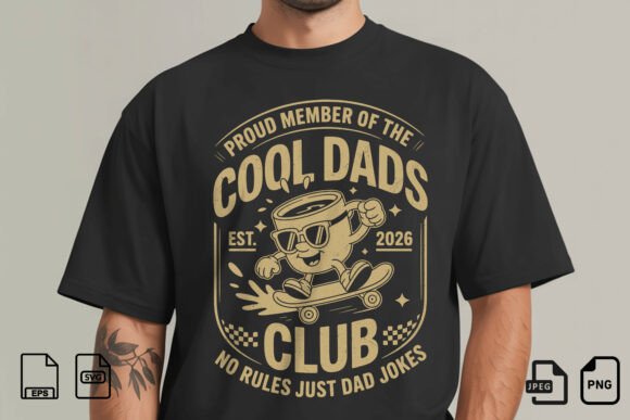 Cool Dads Club 2026 SVG: Graphics & T-Shirt Designs