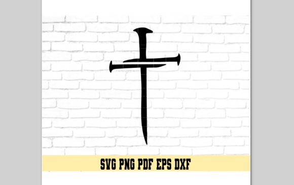 Cross of Nails Graphics for Easter T-Shirt Designs