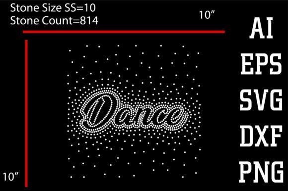 Dance Rhinestone Graphics for Bold T-Shirt Designs