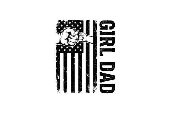 Girl Dad Flag SVG: Graphics for T-Shirt Designs