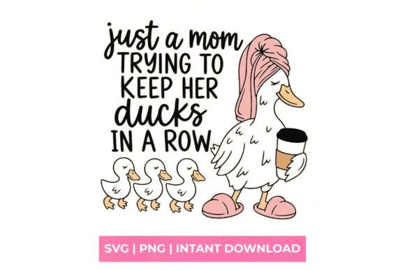 Mom & Ducks Graphics for T-Shirt Designs