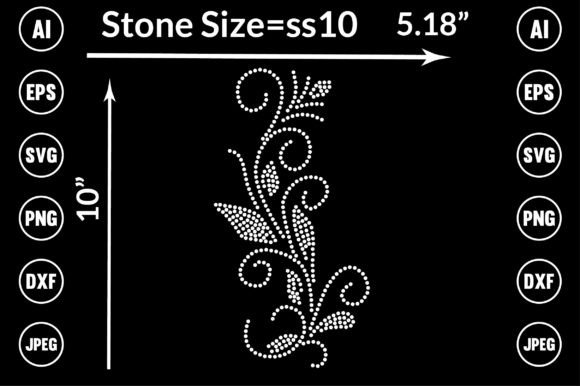 Pattern Rhinestone Templates Design for T-Shirt Graphics