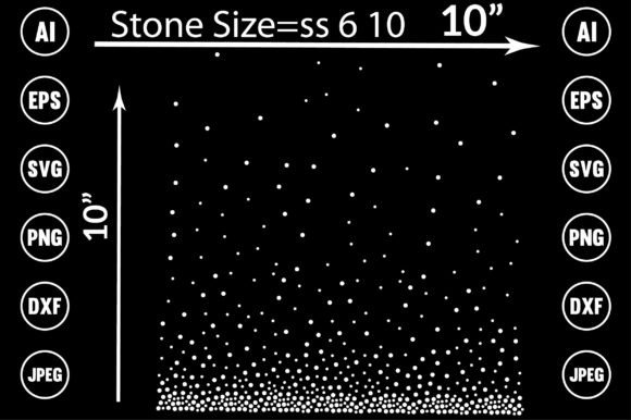 Scattered Rhinestone Graphics for T-Shirt Designs