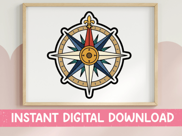 Vintage Compass Rose Graphics for T-Shirt Designs